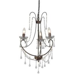 Netlighting Romance 3 Light Multi Arm Chandeliers Rust in Brown