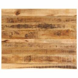Berkfield Home Table Top 90x80x2.5 cm Live Edge Solid Wood Rough Mango in Brown - thumbnail 2