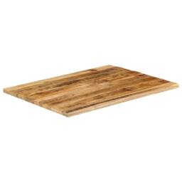 Berkfield Home Table Top 90x80x2.5 cm Live Edge Solid Wood Rough Mango in Brown - thumbnail 3