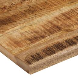 Berkfield Home Table Top 90x80x2.5 cm Live Edge Solid Wood Rough Mango in Brown - thumbnail 6