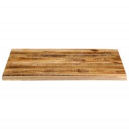 Berkfield Home Table Top 90x80x2.5 cm Live Edge Solid Wood Rough Mango in Brown - thumbnail 1