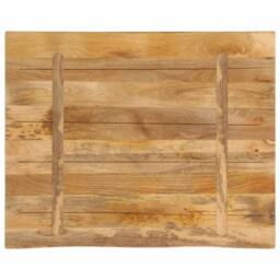 Berkfield Home Table Top 90x80x2.5 cm Live Edge Solid Wood Rough Mango in Brown - thumbnail 5
