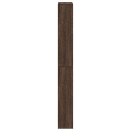 Berkfield Home Shoe Cabinet with Mirror 4-Layer Brown Oak 63x17x134 cm - Size: 63 x 17 x 134 cm - thumbnail 7