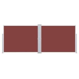 Berkfield Home Retractable Side Awning Brown 140x1000 cm in Burgundy - thumbnail 3
