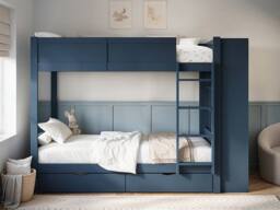 Flair Ruby Wooden Bunk Bed with Storage in Blue - Size: Single - thumbnail 3