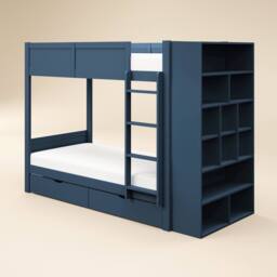Flair Ruby Wooden Bunk Bed with Storage in Blue - Size: Single - thumbnail 5