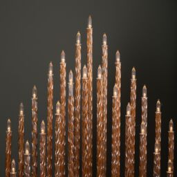 Samuel Alexander 33cm Gold Light up Christmas Candle Bridge with 33 White LEDs - thumbnail 3