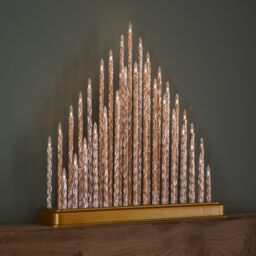 Samuel Alexander 33cm Gold Light up Christmas Candle Bridge with 33 White LEDs - thumbnail 7