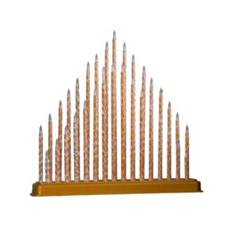 Samuel Alexander 33cm Gold Light up Christmas Candle Bridge with 33 White LEDs - thumbnail 8