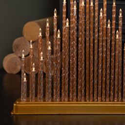 Samuel Alexander 33cm Gold Light up Christmas Candle Bridge with 33 White LEDs - thumbnail 6