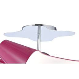 Netlighting Ora Rectangular Ceiling 2 Arm 4 Light E27 Gloss PurplePolished Chrome in Cerise - thumbnail 5