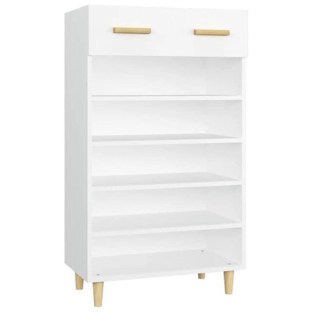 Berkfield Home Shoe Cabinet White 60x35x105 cm Engineered Wood - Size: 60 x 35 x 105 cm - image 1