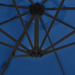 Berkfield Home Cantilever Umbrella with Steel Pole Azure Blue 300 cm - thumbnail 6