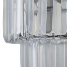 First Choice Lighting Set of 2 Clint - Clear Acrylic Two Tier Easy Fit Pendant Shades - thumbnail 4