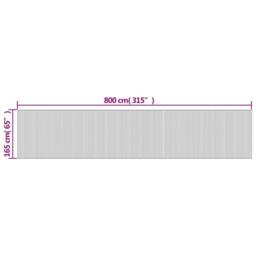 Berkfield Home Room Divider Grey 165x800 cm Bamboo in Dark Grey - thumbnail 9