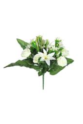 KDMD Cream Pembroke Starflower Mixed Posy in White - thumbnail 1