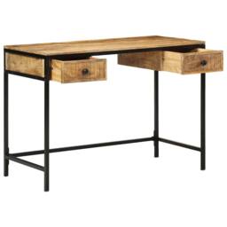 Berkfield Home Desk 105x50x75 cm Solid Wood Mango in Brown - Size: 105 x 50 x 75 cm