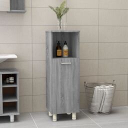 Berkfield Home Bathroom Cabinet Grey Sonoma 30x30x95 cm Engineered Wood - Size: 30 x 30 x 95 cm - thumbnail 1