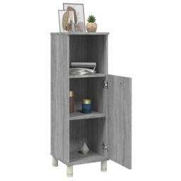 Berkfield Home Bathroom Cabinet Grey Sonoma 30x30x95 cm Engineered Wood - Size: 30 x 30 x 95 cm - thumbnail 5