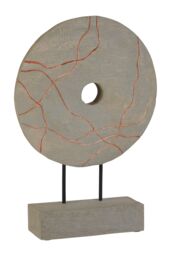 Orsina Vena Round Wooden Sculpture in Brown - thumbnail 5