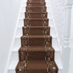 runrug Stair Runner Carpet - Durable, Non-Slip, 5.4mm - 'Bombay' in Dark Brown - Size: 66 cm x 660 cm - thumbnail 3