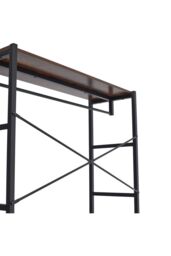 H&O Direct 2 Tier Clothing Rack with Storage Shelves in Brown - thumbnail 5