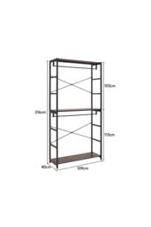 H&O Direct 2 Tier Clothing Rack with Storage Shelves in Brown - thumbnail 6