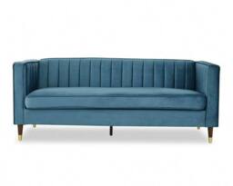Home Detail Thomas 3 Seater Velvet Sofa in Blue - thumbnail 2