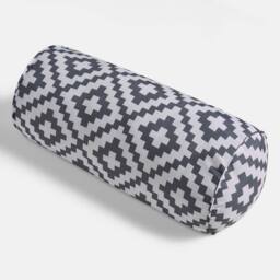 OHS Geometric Garden Bolster Cushion Outdoor Pillow Back Neck Support in Grey - thumbnail 4