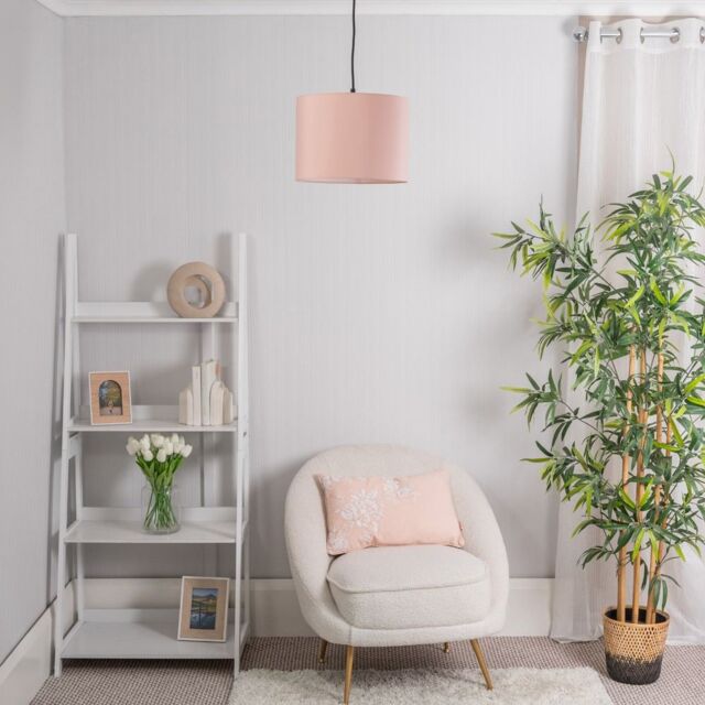 ValueLights Torbery Set of 3 Nesting Easy Fit Ceiling Pendant Light Lamp Shades in Dusty Pink - image 1