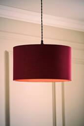 ValueLights Reni Plum Fabric Easy Fit Drum Ceiling Lamp Shade - Size: Large - thumbnail 2