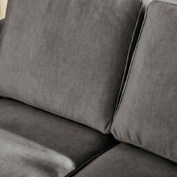 FurnitureboxUK Logan Fabric 2 Seater Sofa in Grey - thumbnail 4