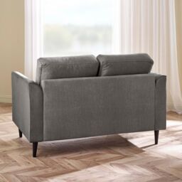 FurnitureboxUK Logan Fabric 2 Seater Sofa in Grey - thumbnail 3
