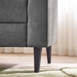 FurnitureboxUK Logan Fabric 2 Seater Sofa in Grey - thumbnail 6