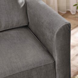 FurnitureboxUK Logan Fabric 2 Seater Sofa in Grey - thumbnail 5
