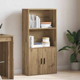 Berkfield Home Bookcase Artisan Oak 60x24x120 cm Engineered Wood in Brown - Size: 60 x 24 x 120 cm - thumbnail 3