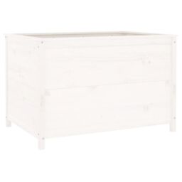 Berkfield Home Garden Raised Bed White 119.5x82.5x78 cm Solid Wood Pine - thumbnail 6