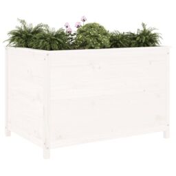 Berkfield Home Garden Raised Bed White 119.5x82.5x78 cm Solid Wood Pine - thumbnail 3