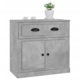 Berkfield Home Sideboard Concrete Grey 70x35.5x67.5 cm Engineered Wood - thumbnail 4