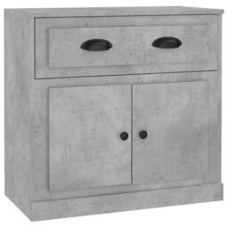 Berkfield Home Sideboard Concrete Grey 70x35.5x67.5 cm Engineered Wood - thumbnail 1