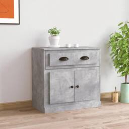 Berkfield Home Sideboard Concrete Grey 70x35.5x67.5 cm Engineered Wood - thumbnail 2