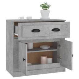 Berkfield Home Sideboard Concrete Grey 70x35.5x67.5 cm Engineered Wood - thumbnail 5