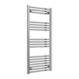 Bathroom Kingdom Capo Chrome Straight Heated Towel Rail 1200x500 in Silver