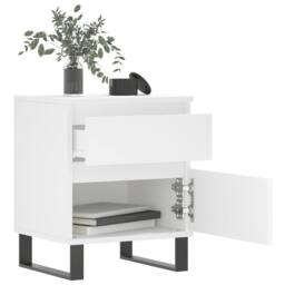 Berkfield Home Bedside Cabinets 2 pcs White 40x35x50 cm Engineered Wood - Size: 40 x 35 x 50 cm - thumbnail 3