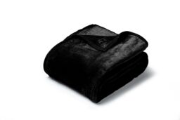 Snug City Mink Throw Soft Touch Blanket Fleece Faux Fur in Black - Size: 200 cm x 240 cm - thumbnail 2