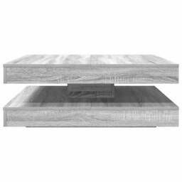 Berkfield Home Modern Coffee Table 360-Degree Rotatable Grey Sonoma 90x90x34.5 cm - thumbnail 4