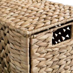 Berkfield Home Storage Unit with 5 Baskets 25.5x37x100 cm Water Hyacinth in Brown - thumbnail 6