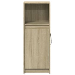 Berkfield Home Sideboard with LED Sonoma Oak 38x34x100 cm Engineered Wood in Brown - Size: 38 x 34 x 100 cm - thumbnail 6