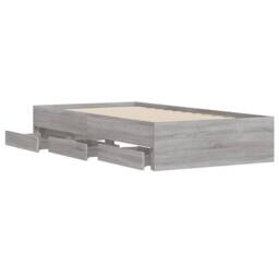 Berkfield Home Modern Bed Frame with Drawers without Mattress Grey Sonoma 90x200 cm - thumbnail 5