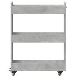 Berkfield Home Cabinet with Wheels Concerte Grey 60x22x79 cm Engineered Wood - Size: 60 x 22 x 79 cm - thumbnail 5
